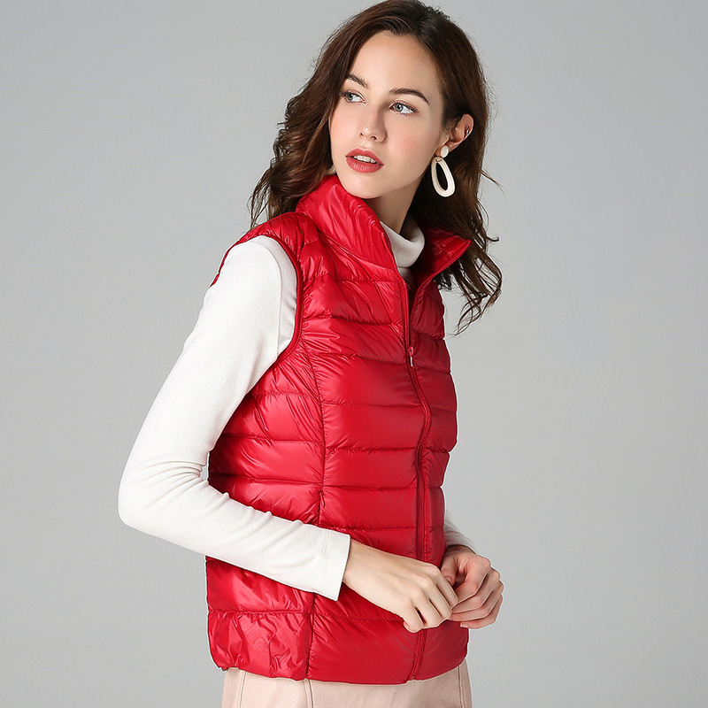 Femmes sans manches gilet vestes hiver mode mâle coton rembourré gilet manteaux femmes col montant chaud gilets vêtements