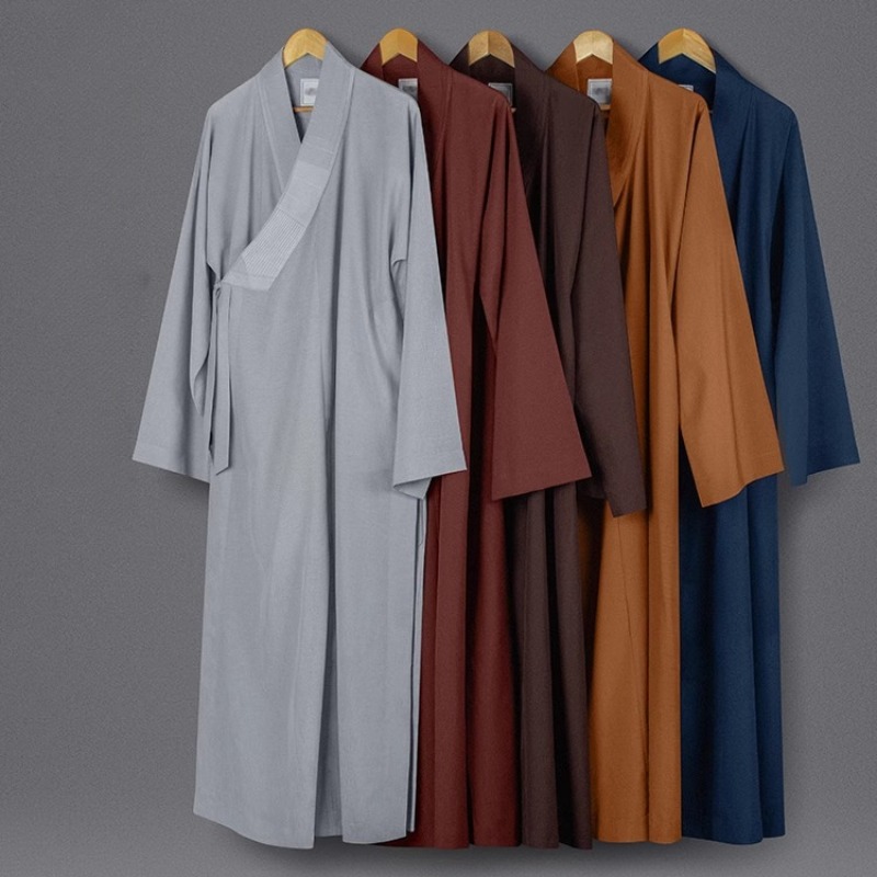 Nouvelle robe de moine bouddhiste chinoise 2026, vêtements de Kung Fu, robe de moine bouddhiste respirante et fine, robe d'été en rayonne et lin, costume de religieuse