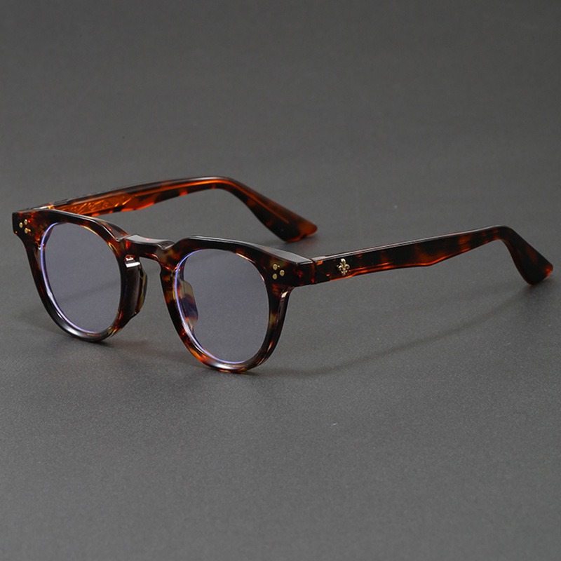 Lunettes anti-lumière bleue rondes tendance, monture épaisse rétro, lunettes optiques pour hommes et femmes, protection UV, lunettes pour ordinateur