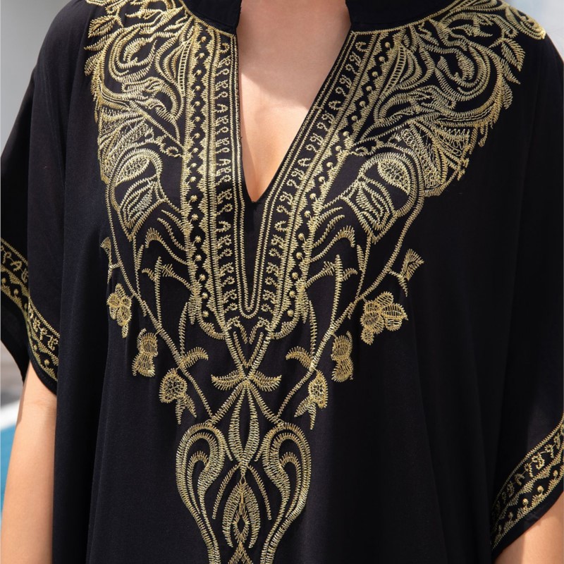 Robe Boho en coton brodé pour femmes, mode plage, Protection solaire, ample, Bikini, maillot de bain, chemisier extérieur