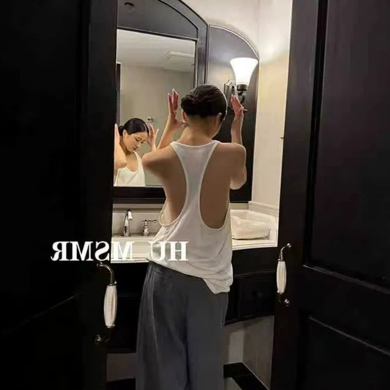 Débardeur dos nageur grande taille pour femme, coupe ample décontractée sans manches pour l'été