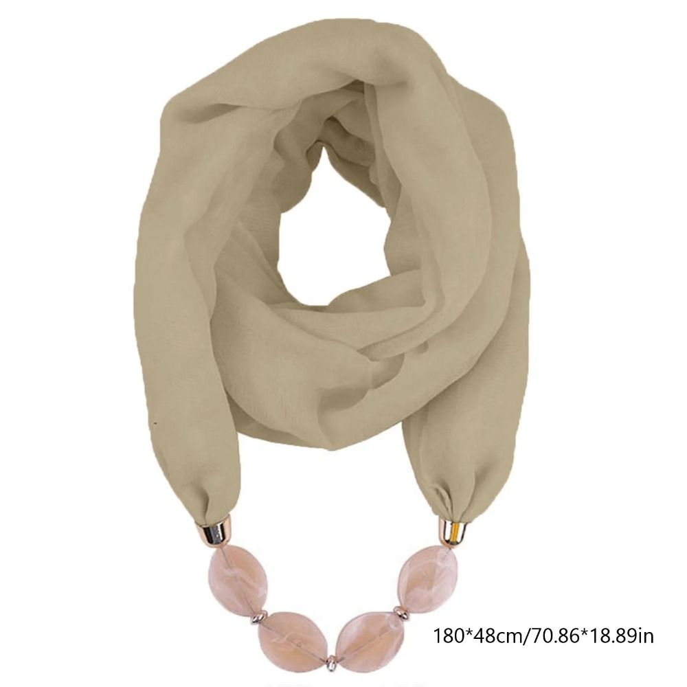 1 pièces nouveau ethnique femmes écharpe résine pendentif perlé écharpe coton lin foulards Costume perle décoration accessoires