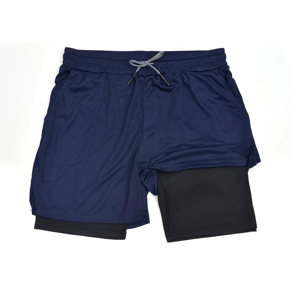 Short de Sport 2 en 1 pour hommes, vêtements de Sport, Short de course à Double pont, bas de plage, été, Fitness, entraînement, Jogging, pantalons courts pour hommes