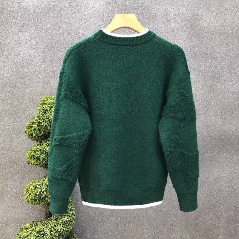 Pull à manches longues et col rond pour homme, couleur unie, décontracté, assorti avec tout, chaud et simple, nouvelle mode automne hiver