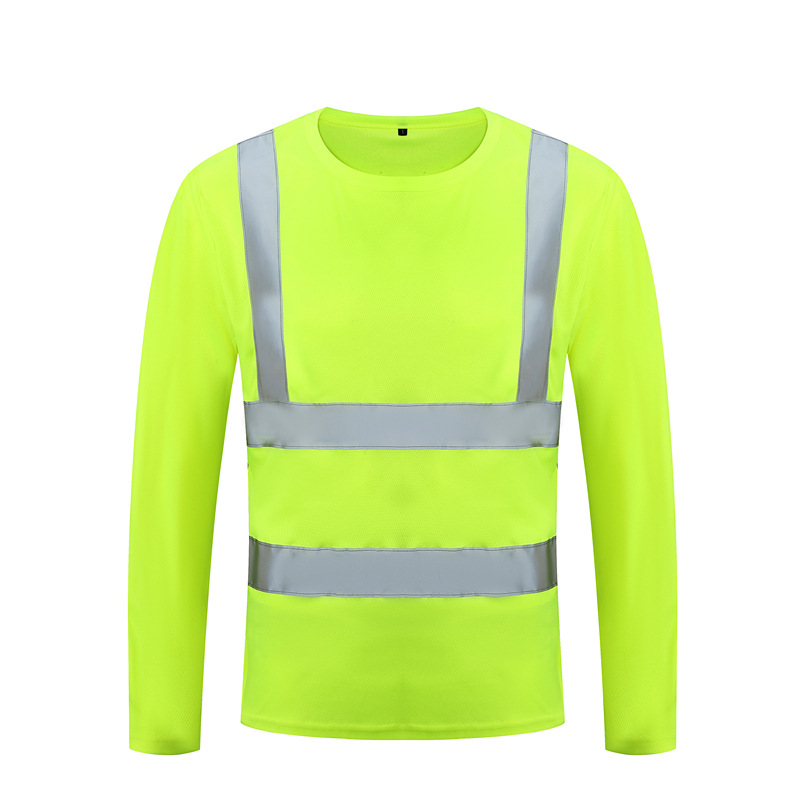 T-Shirts fluorescents haute visibilité pour hommes, chemises de sécurité réfléchissantes, séchage rapide, manches longues, hauts haute visibilité, vêtements de travail de Construction