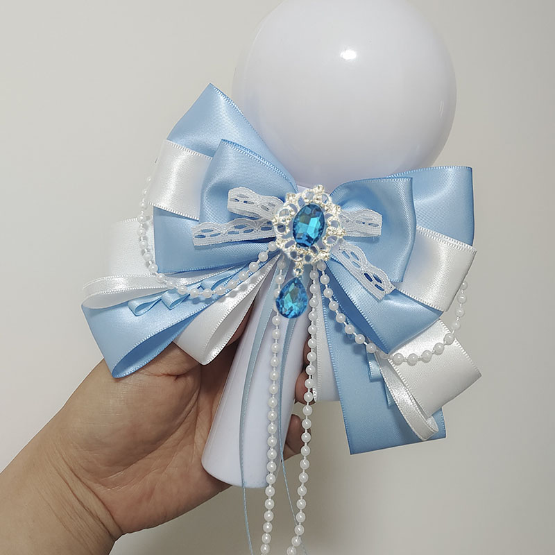 Nœud papillon pour femmes, bâton lumineux de Concert, Original, fait à la main, uniforme Lolita de luxe, accessoires de chemise, col en strass, fleur
