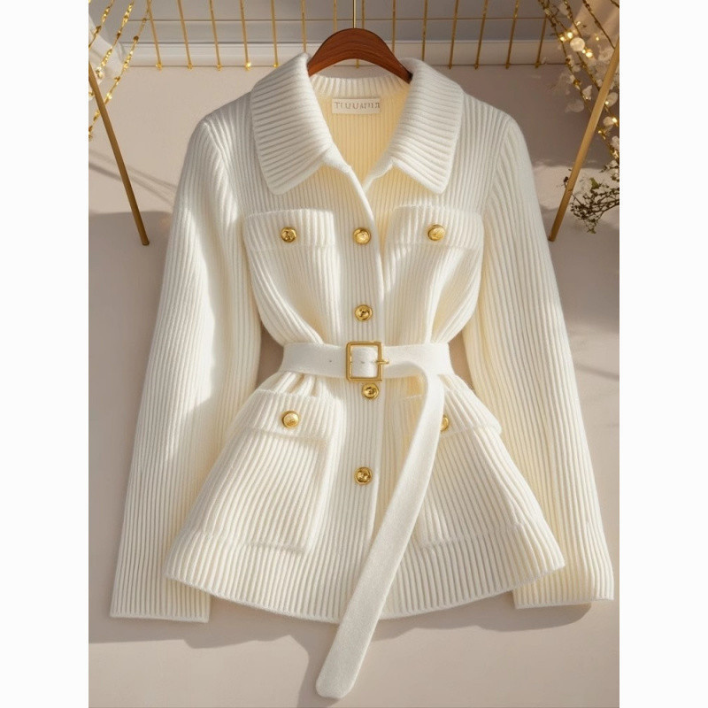 Nouvelle Collection 2025 – Cardigan Tricoté Femme Automne Hiver – Veste Décontractée Polyvalente – Hauts et Manteaux en Maille pour Femme