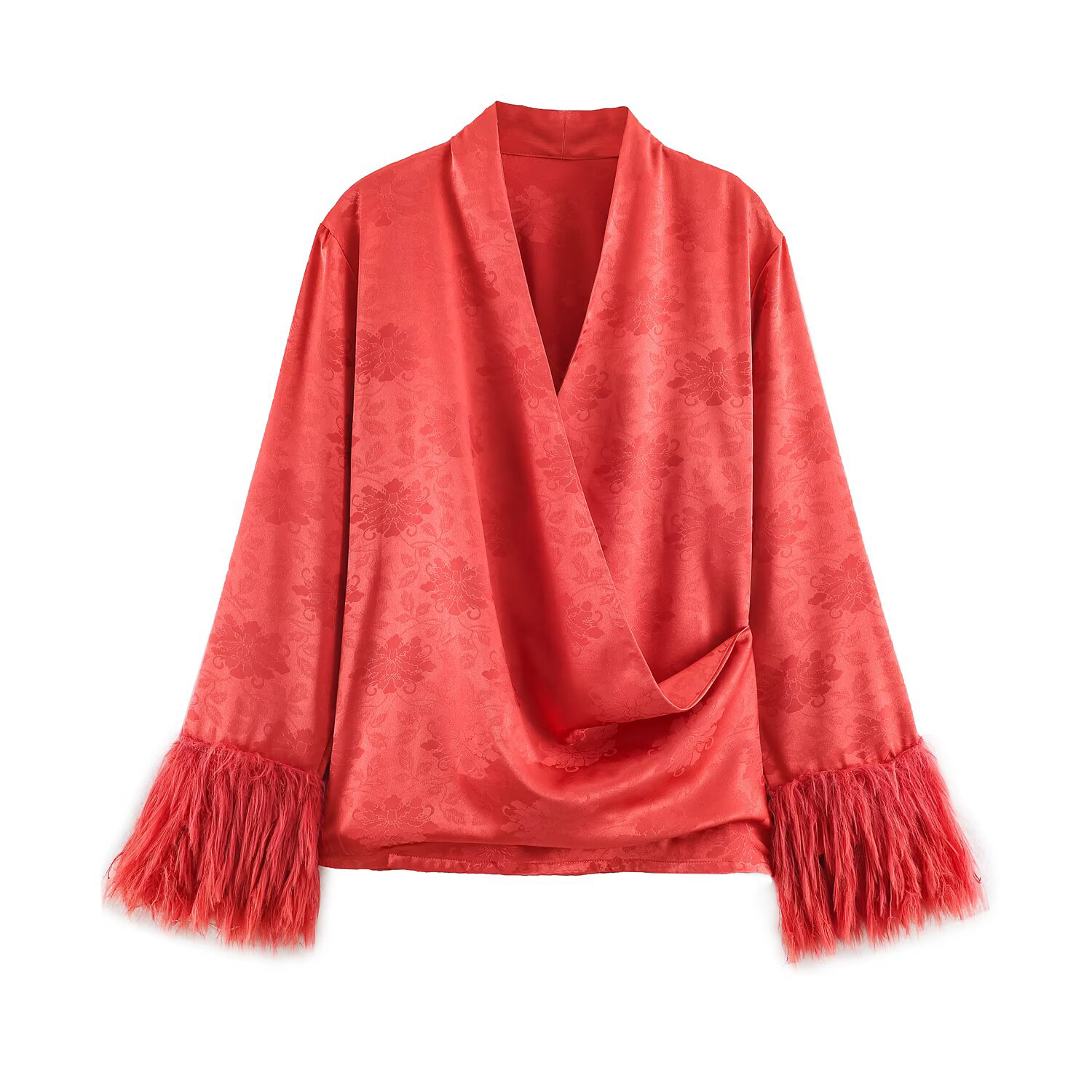 Nouveauté été, vêtements pour femmes, style européen et américain, long manteau, chemise à col croisé, ensemble pantalon