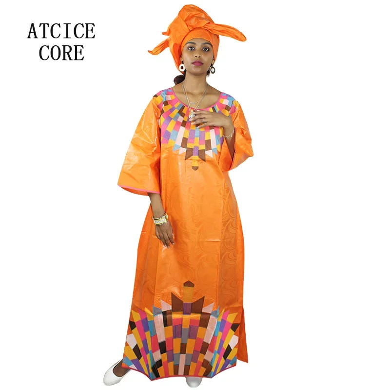 Robes africaines pour femmes, Design de mode, nouvelle robe africaine brodée Bazin Riche