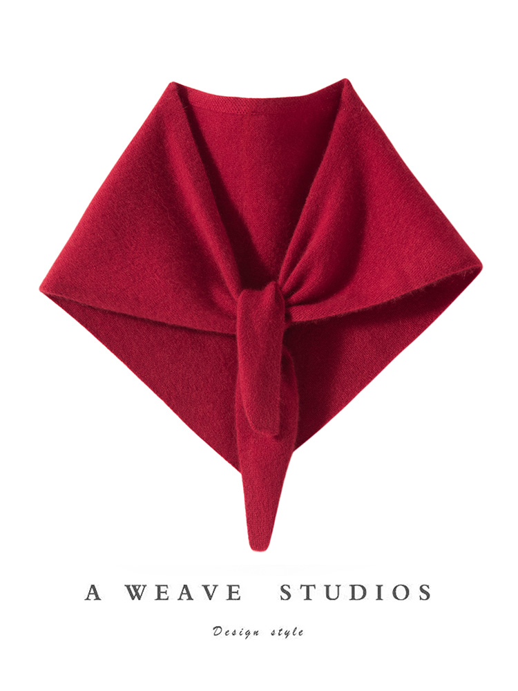 Écharpe de luxe en cachemire 100% pour femmes, écharpe triangulaire, tricot en cachemire, Style Simple, châle de couleur unie, printemps-automne