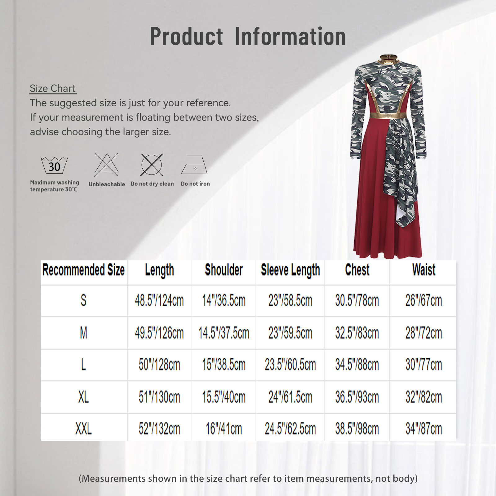 Robe tunique de danse chrétienne pour femmes, lode liturgique, église, manches longues, Costume de spectacle de chorale de culte, robes de danse lyrique