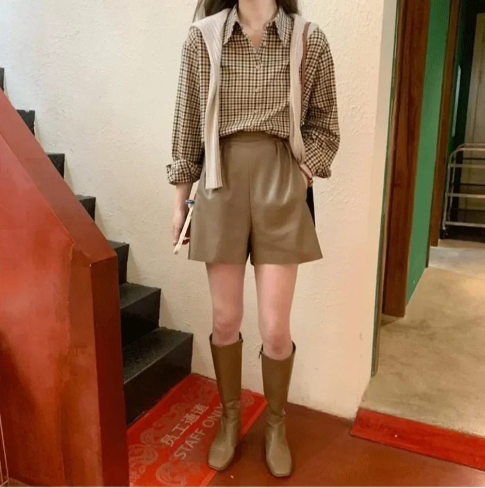 Mode décontracté femmes chemise à carreaux automne nouvelle Boutique dames Blouse et hauts femme à manches longues Blouses vêtements