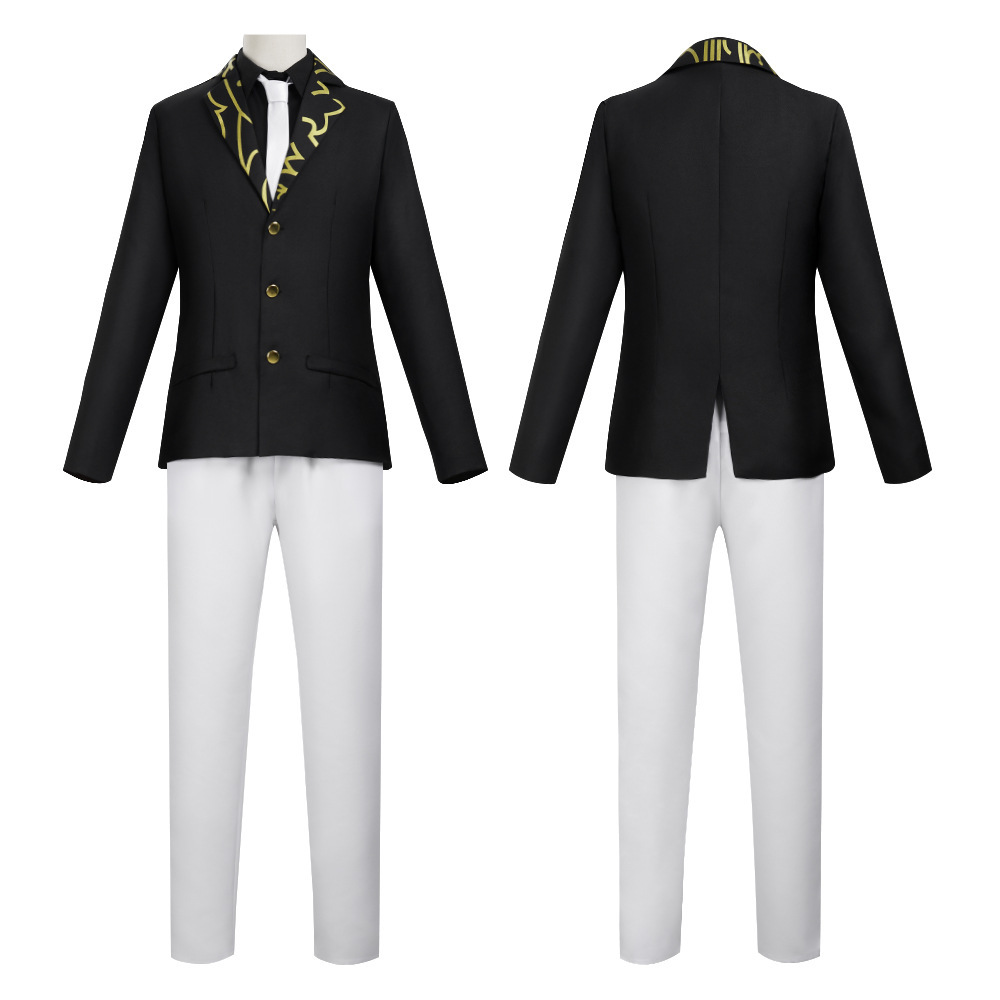 Costume de cosplay sur le thème des démons d'anime, tenue de style gentleman sombre, ensemble complet de vêtements de jeu de rôle pour la scène de Comic Con