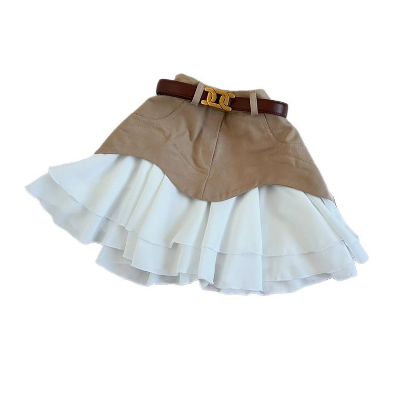 Jupe gâteau en jean pour femmes, ligne A, courte, taille haute, volants, épissure élégante, Y2k, Streetwear, fête plissée, Slim Fit, printemps 2025