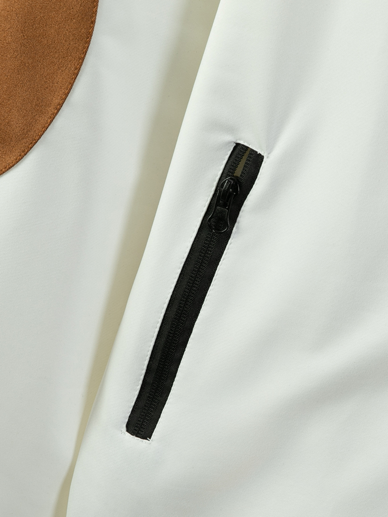 Veste homme avec fermeture éclair sur le devant, manches plissées, col montant décontracté, manches longues, adaptée aux hauts d'automne et d'hiver