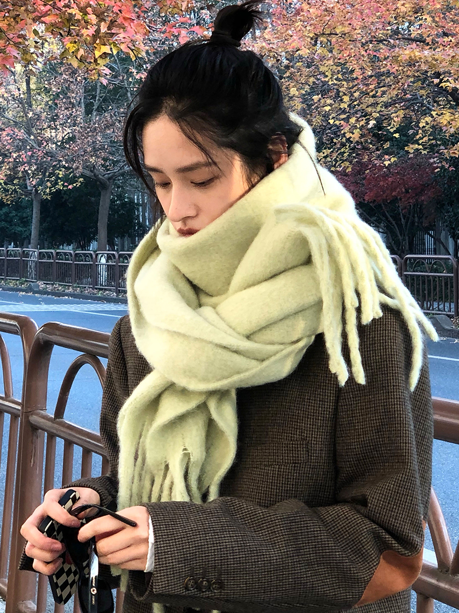 Femmes épais châle enveloppes écharpe hiver chaud mode couleur unie Pashmina foulards Long gland Hijab étoles Bufanda Mujer
