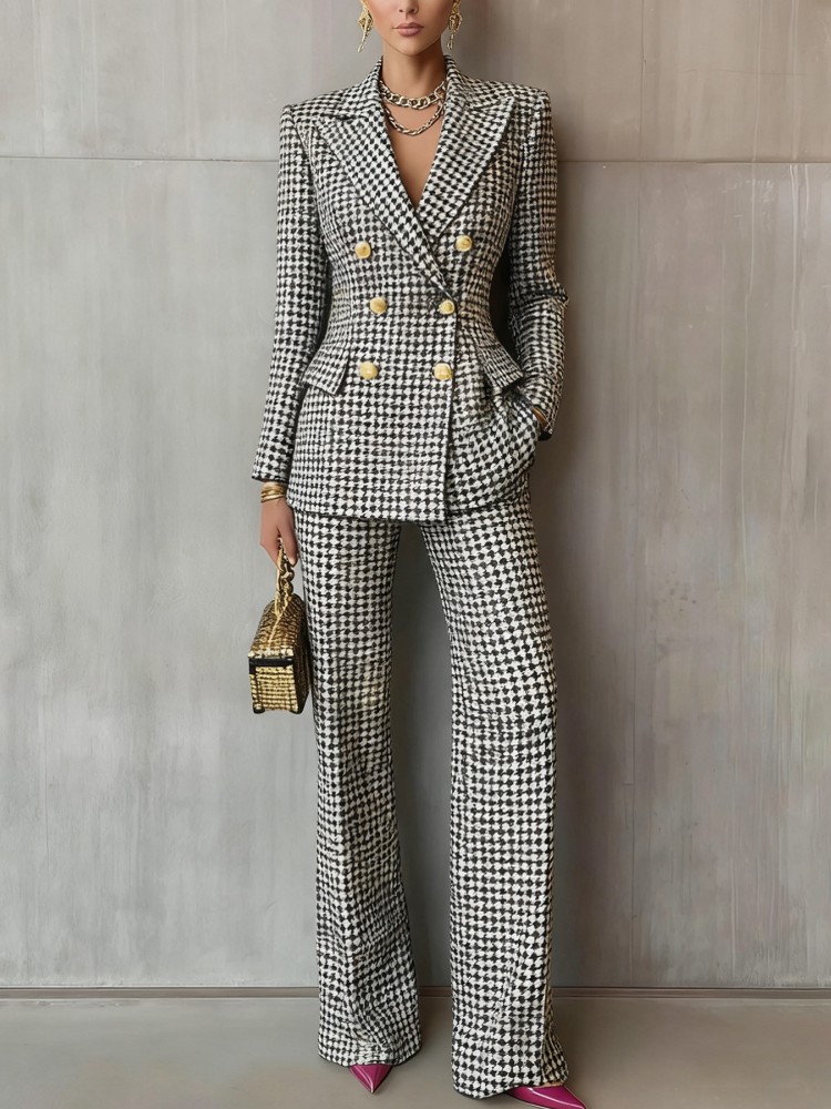 Ensemble de mode pour femmes 2 pièces ensembles nouveauté correspondant deux pièces ensembles à manches longues Blazer haut et pantalon costumes tenues vêtements