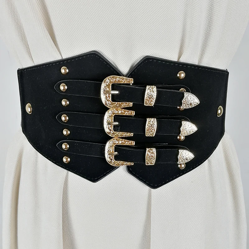 Ceinture Corset élastique grande taille ceintures larges pour femmes taille extensible Cummerbunds grande Ceinture robe Vintage Ceinture Femme