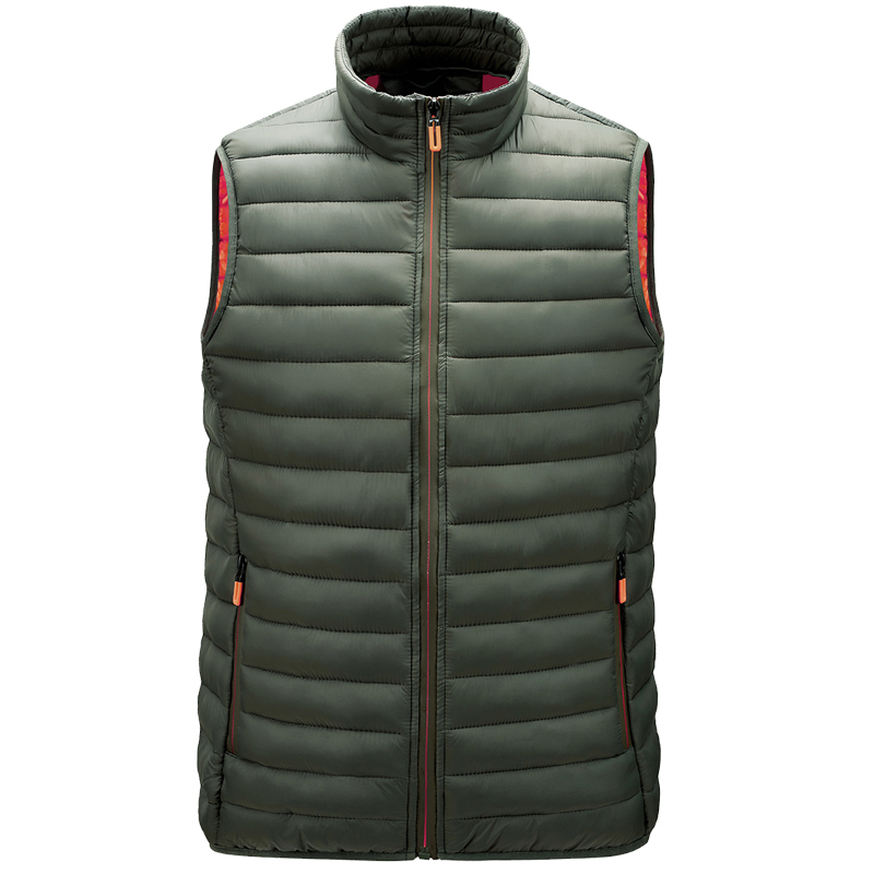 Hommes gilet veste chaude sans manches vestes hiver imperméable à l'eau manteau à glissière automne col montant gilet décontracté marque vêtements