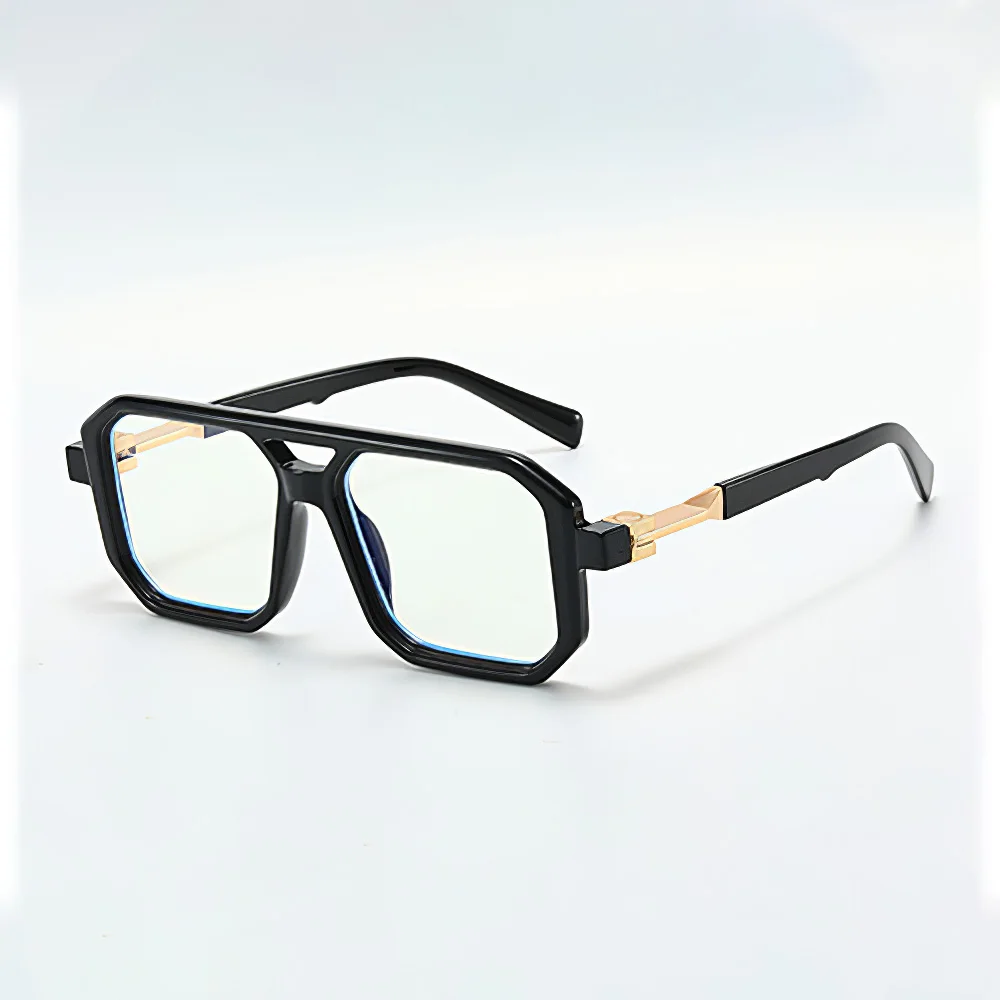 Lunettes anti-bleu à monture légère pour femmes et hommes, lunettes optiques noires transparentes, lunettes carrées bloquant les lunettes
