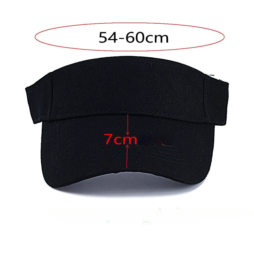 Chapeaux de soleil d'été en coton pour hommes et femmes, visière réglable, protection UV, haut africain solide, sport, tennis, golf, course à pied, crème solaire, casquette de baseball
