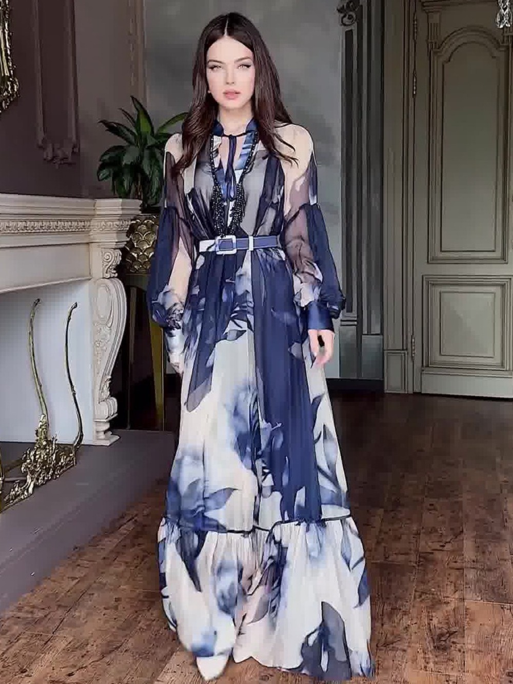 Eid imprimer femmes Robe musulmane Abaya fête Jalabiya Ramadan à lacets robes longues robes Largos arabe longue Robe maroc caftan