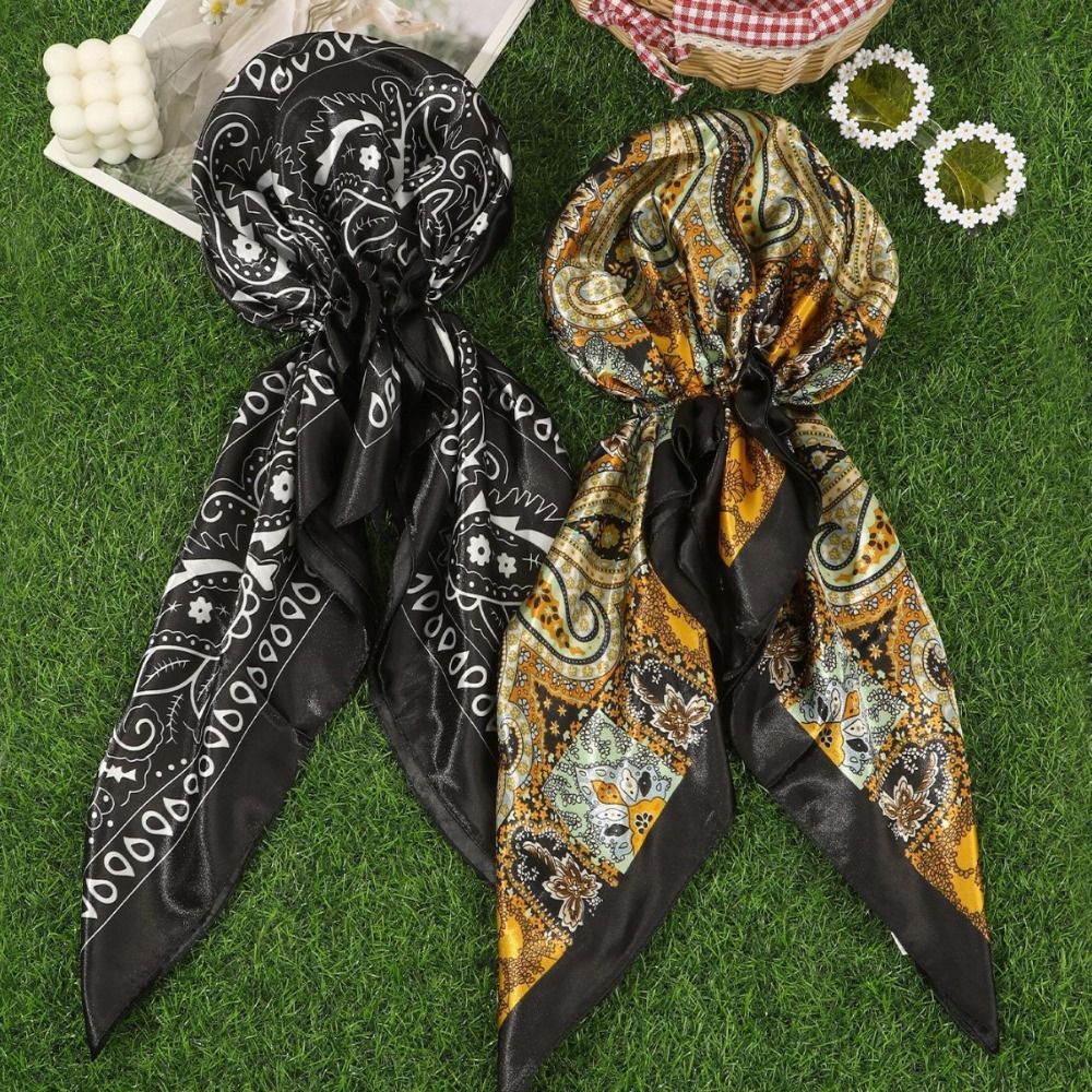 Turban imprimé léopard tendance, chapeau élégant en satin fin, foulard doux et respirant en soie pour femme, accessoires d'été