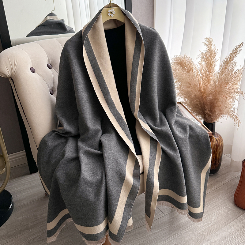 Écharpe chaude en cachemire de luxe pour femmes, couleur unie, châle et enveloppes à la mode, couverture pour dames, Pashmina d'hiver, Bandana Bufanda, nouvelle collection