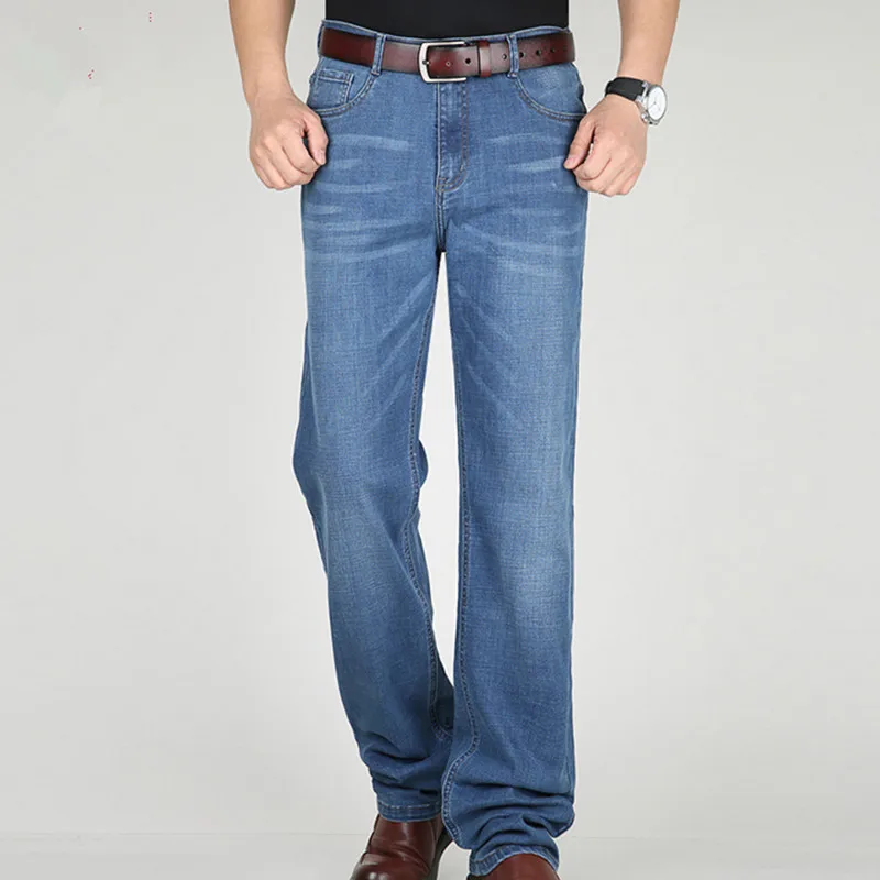 Jean Extra Long 117CM de haut pour hommes, 195CM, grande taille 42 44 46, classique, surdimensionné, épais, extensible, pantalon Slim en Denim, automne