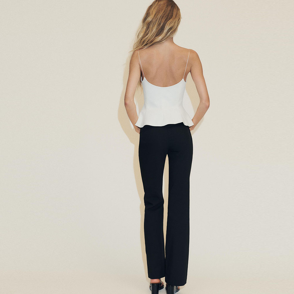 Chemise décontractée pour femmes - Style printemps/été. Bretelles élastiques. Col rond. Design sexy. Coupe ajustée. Style Saint-Valentin