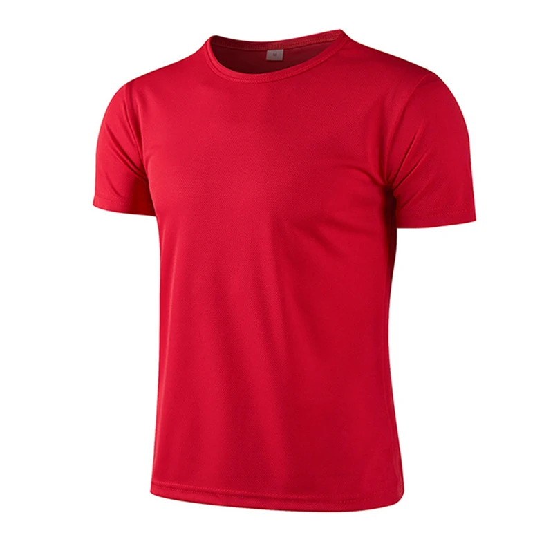 T-shirt sportif pour hommes, été, exercice quotidien, entraînement, haut à manches courtes, Fitness, course à pied, athlétisme, t-shirts à séchage rapide, 8 couleurs