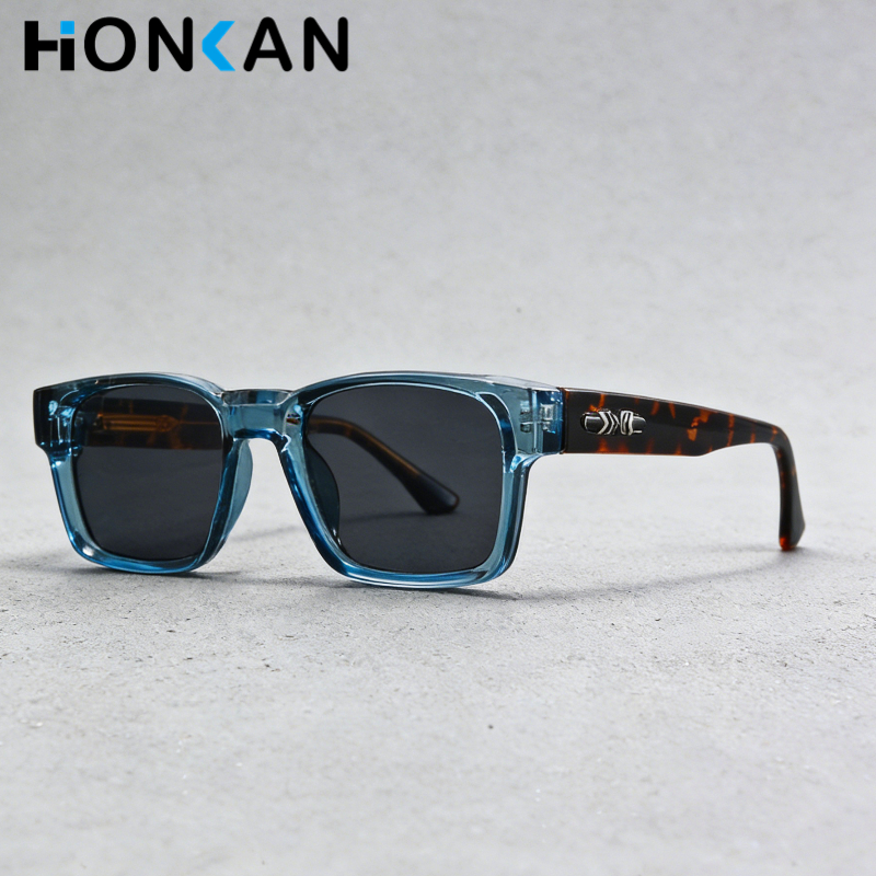 Nouvelles lunettes de soleil UV400 avancées pour hommes, montures carrées épaisses, lunettes de soleil tendance pour hommes, lunettes anti-buée, lunettes de soleil de qualité INS