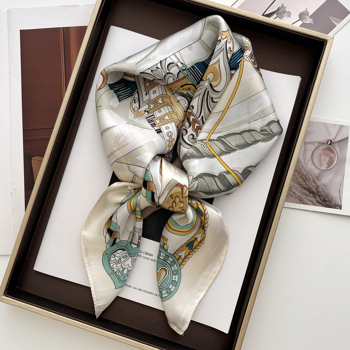 Écharpes en Satin de luxe écharpe carrée mode coréenne foulard Rose imprimé foulards Bandanna enveloppes écharpe décoration châle 70*70CM