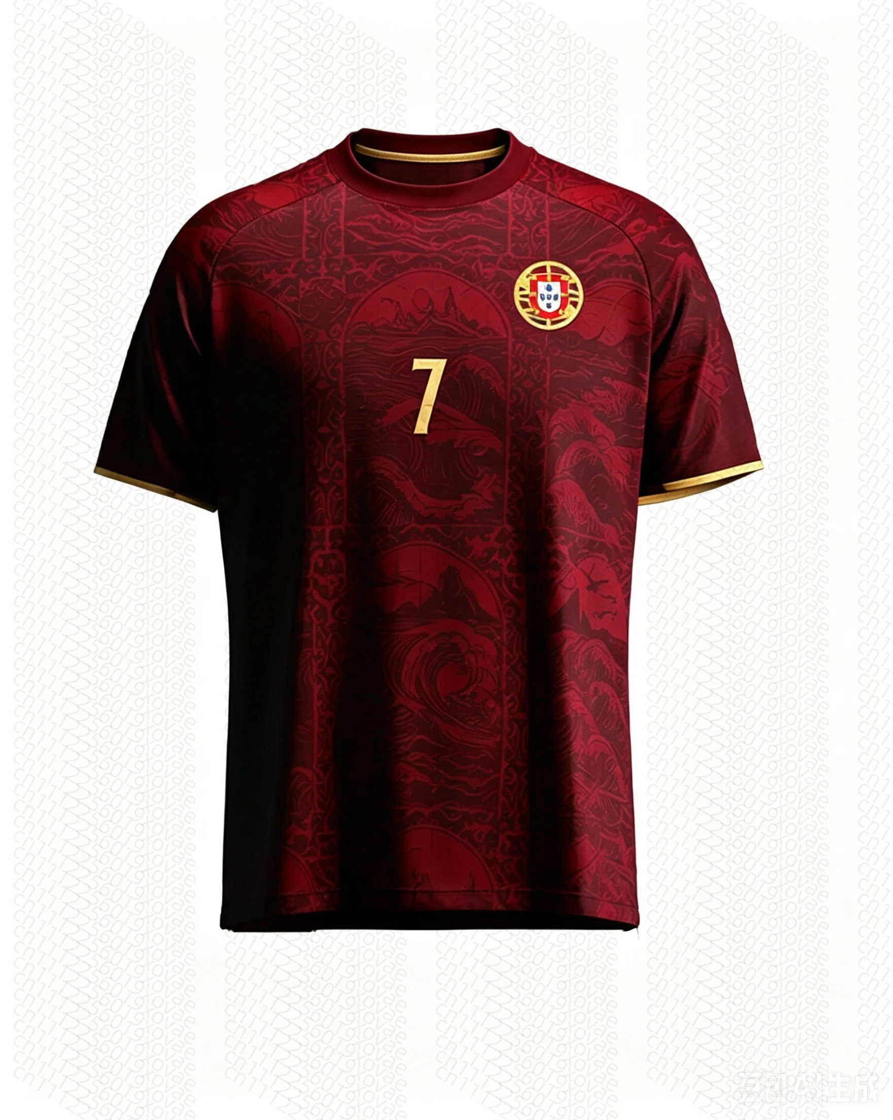 Maillot de football pour homme 2026 Legendary No.7, imprimé 3D motif antique, respirant, léger, pour entraînement extérieur, tee-shirt d'été pour supporter