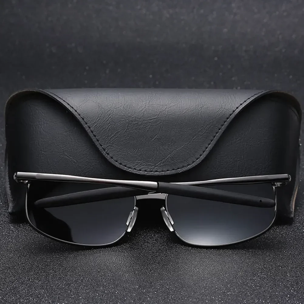 Lunettes de soleil polarisées hommes/femmes miroir de conduite lunettes de soleil monture métallique lunettes UV400 Anti-éblouissement lunettes de soleil en gros