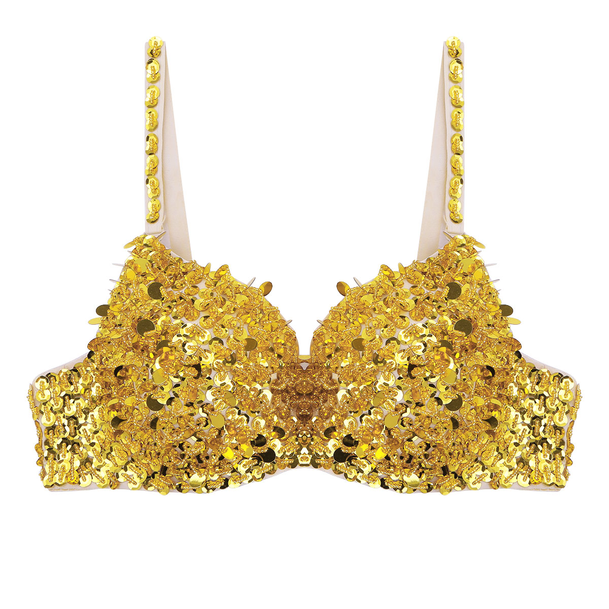 Soutien-Gorge Rembourré à Paillettes et Perles pour Femme, Costume de brevpour Boîte de Nuit, Rave, Ventre, à la Mode