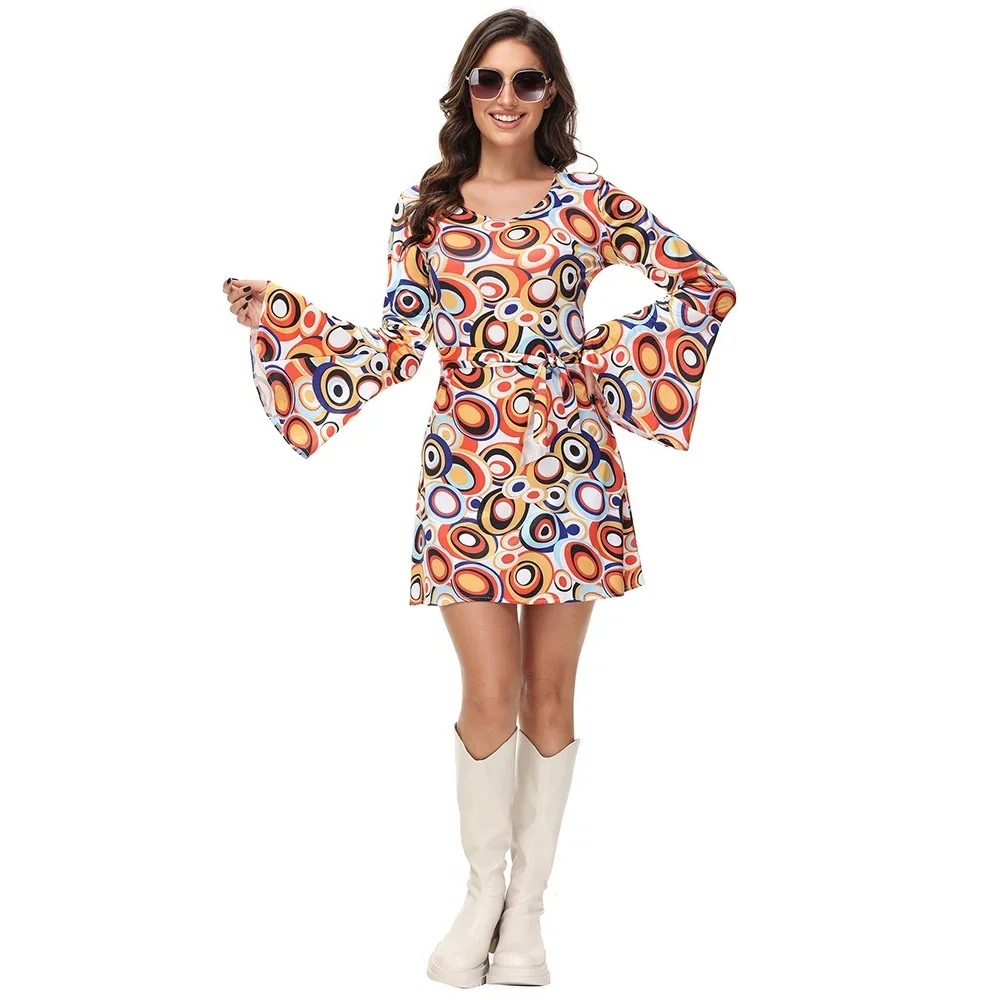 Foute Party Heren Hommes Femmes Rétro Années 70 80 Hippie Costume Disco Rock Hip-Hop pour Cosplay Couples Pourim Halloween Fantasia DressUp
