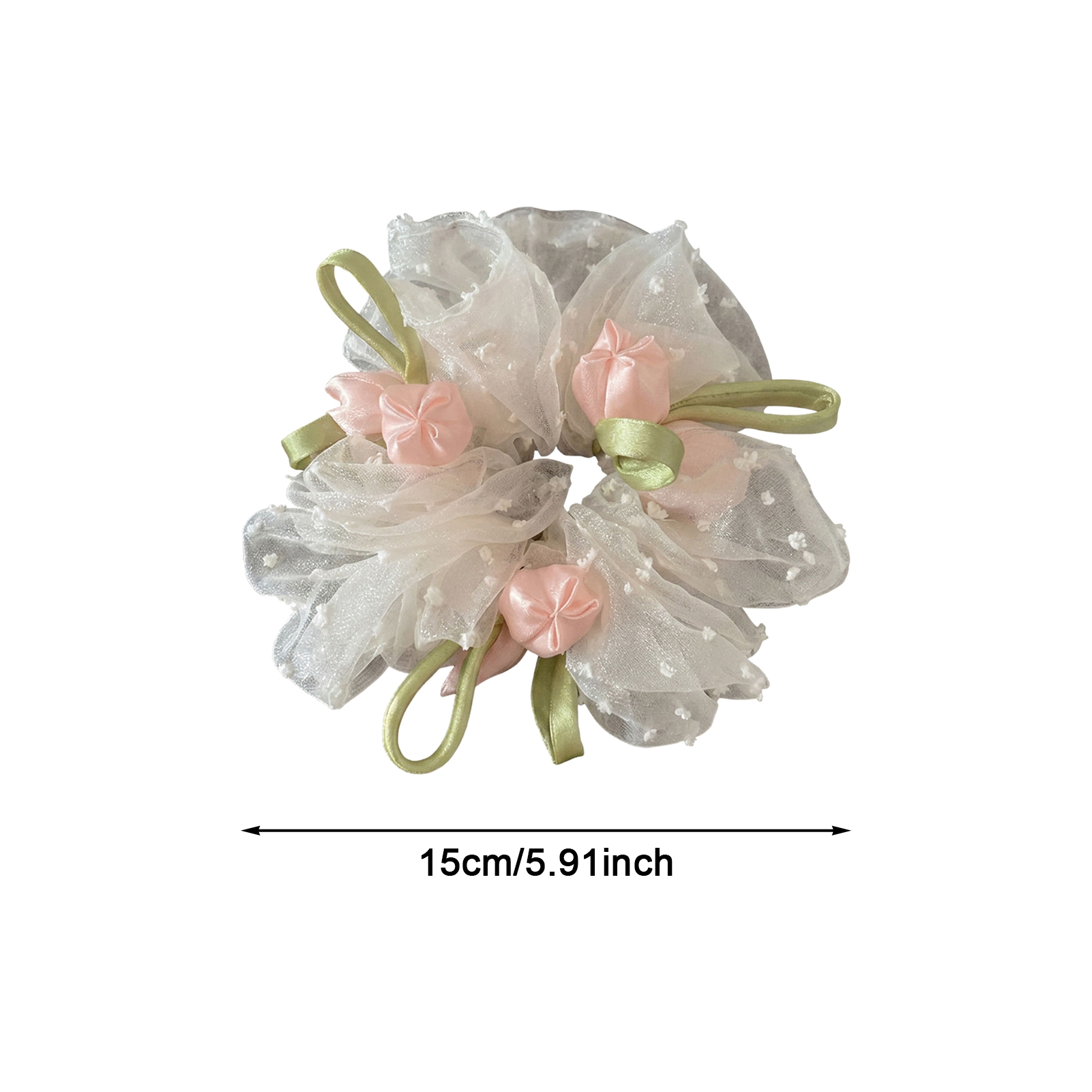 Chouchous extra larges en forme de tulipe pour coiffures chignon avec tissu en maille hautement élastique
