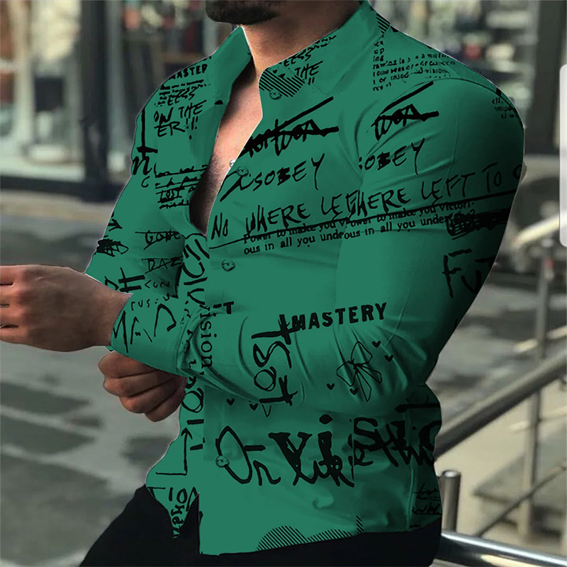 Chemise pour hommes mode décontractée blanc noir sport décontracté lettres anglaises doux confortable revers printemps été 2023 nouvelle offre spéciale XL
