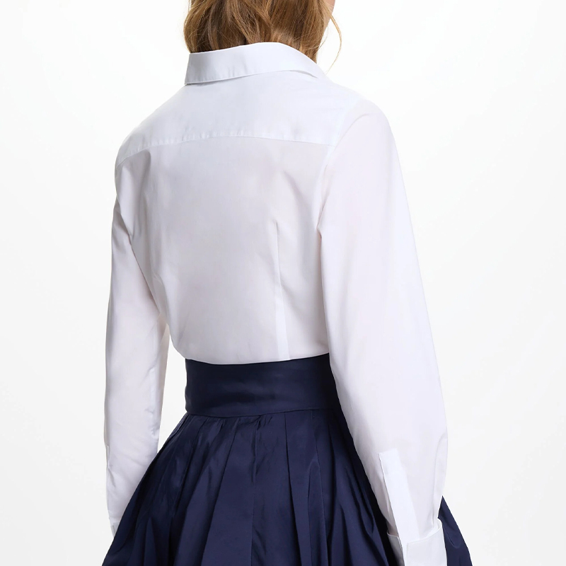 Chemisier décontracté en coton pour femme, style streetwear et design simple - Idéal pour le bureau - Un vêtement tendance et à la mode