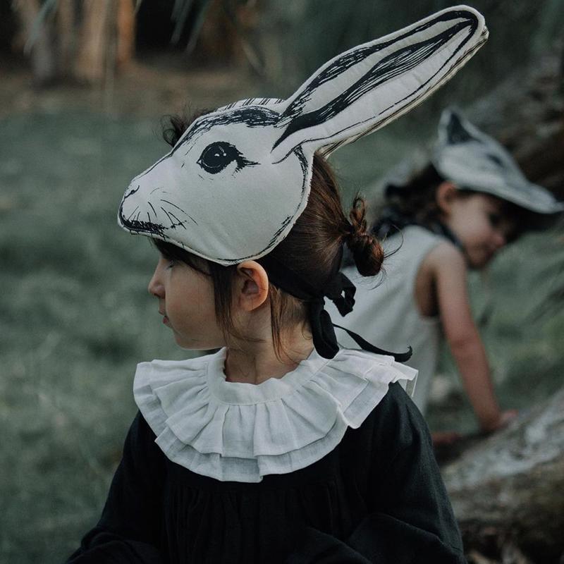 Bandeau à capuche pour enfants, mode lapin, bébé, accessoires, masque pour les yeux de festival, vêtements de sauna, chapeau, bandeau de sauna