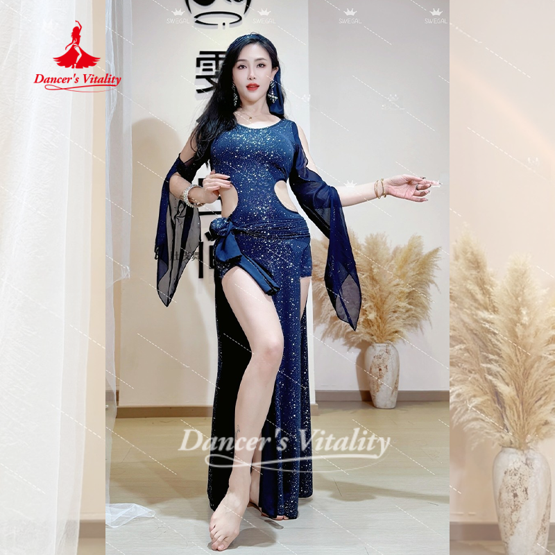 Costume de spectacle de danse du ventre pour femmes adultes, vêtements d'entraînement de danse orientale Shaabi Baladi Saidi, vitalité de danseuse