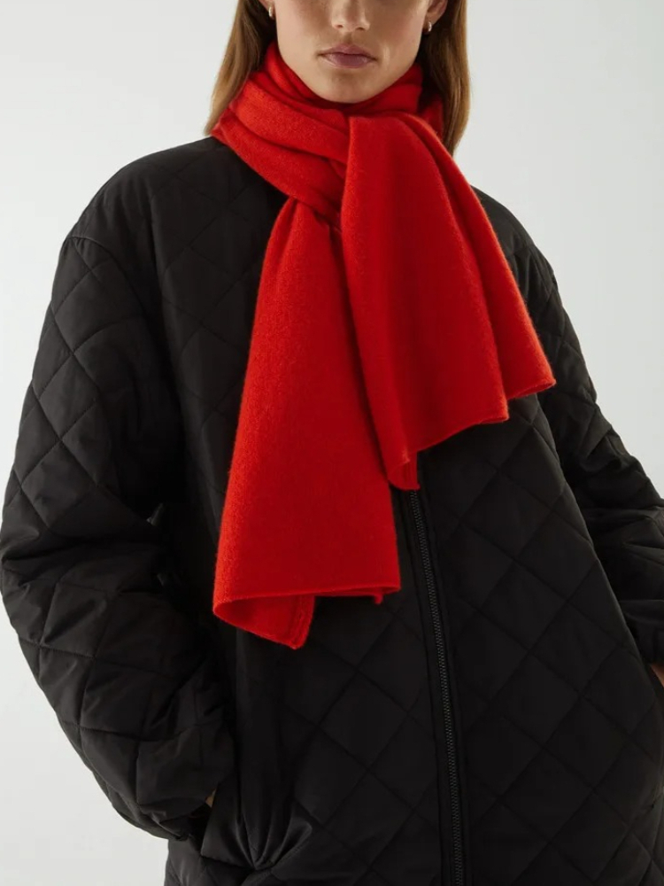 Écharpe en cachemire 100% français pour femme, châle tricoté automne-hiver, grand col élégant, pashmina en laine tricotée, écharpe en cachemire, nouvelle collection 2026