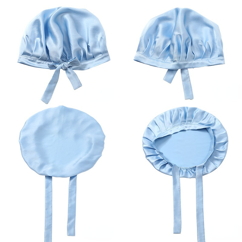 100% Bonnet en soie pour femmes, Turban en soie de mûrier pour cheveux, Bonnet de nuit, perte de cheveux, sommeil naturel, Pure soie, bandeau pour cheveux