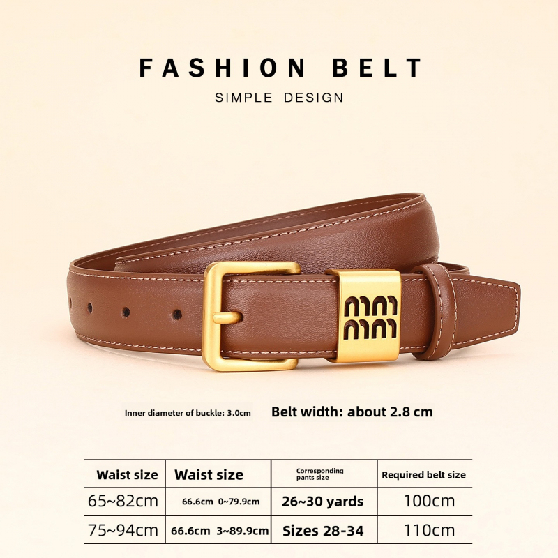 Ceinture en cuir pour femme, ceinture décorative polyvalente, design élégant pour jeans, ceinture tendance et à la mode