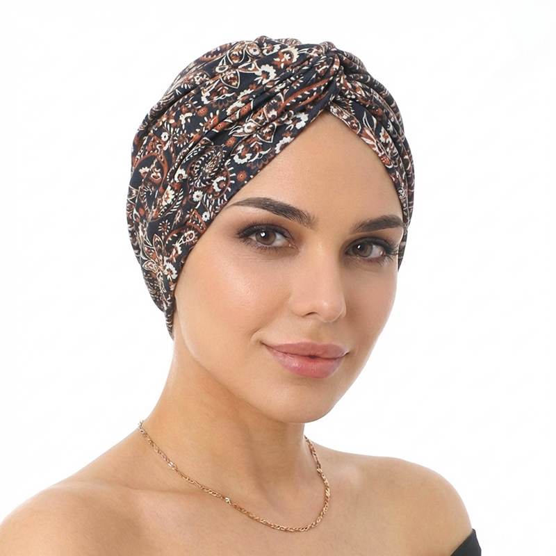 Nouveau turban croisé imprimé fleurs de cajou pour femme, bonnet, bandeau, foulards africains, prêt-à-porter, hijabs, bonnet chimio