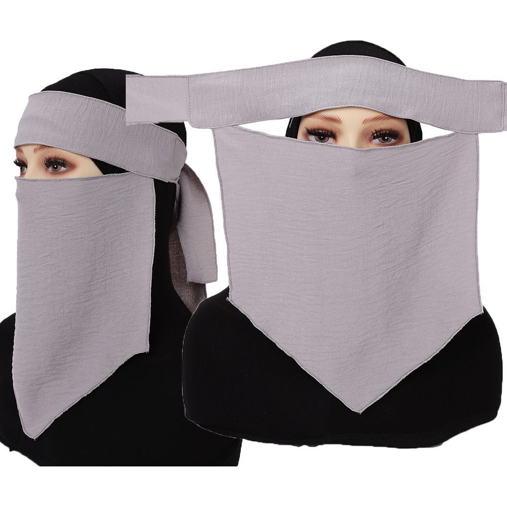 Niqab court respirant en Nida pour l'Aïd et le Ramadan, vente en gros, voile facial musulman pour femmes, niqab saoudien