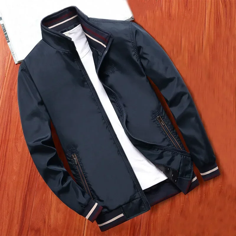 Veste à la mode manteaux décontracté nouveau printemps hommes couleur unie vestes col montant hommes veste d'affaires vêtements d'extérieur pour hommes marque vêtements