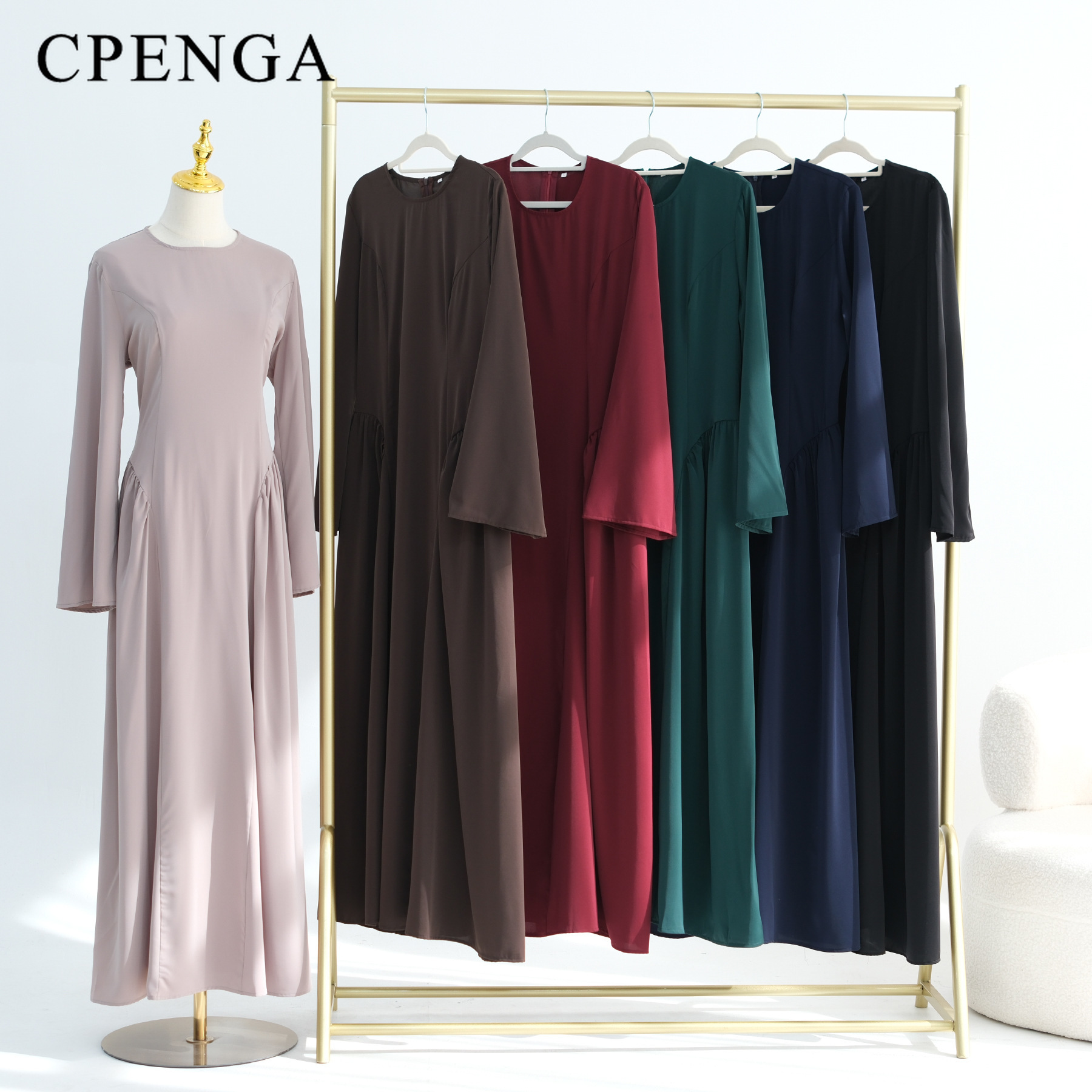 Abaya de luxe de Dubaï pour femmes musulmanes, robe longue à manches longues et jupe ample, style Moyen-Orient, caftan islamique turc pour femmes, livraison gratuite