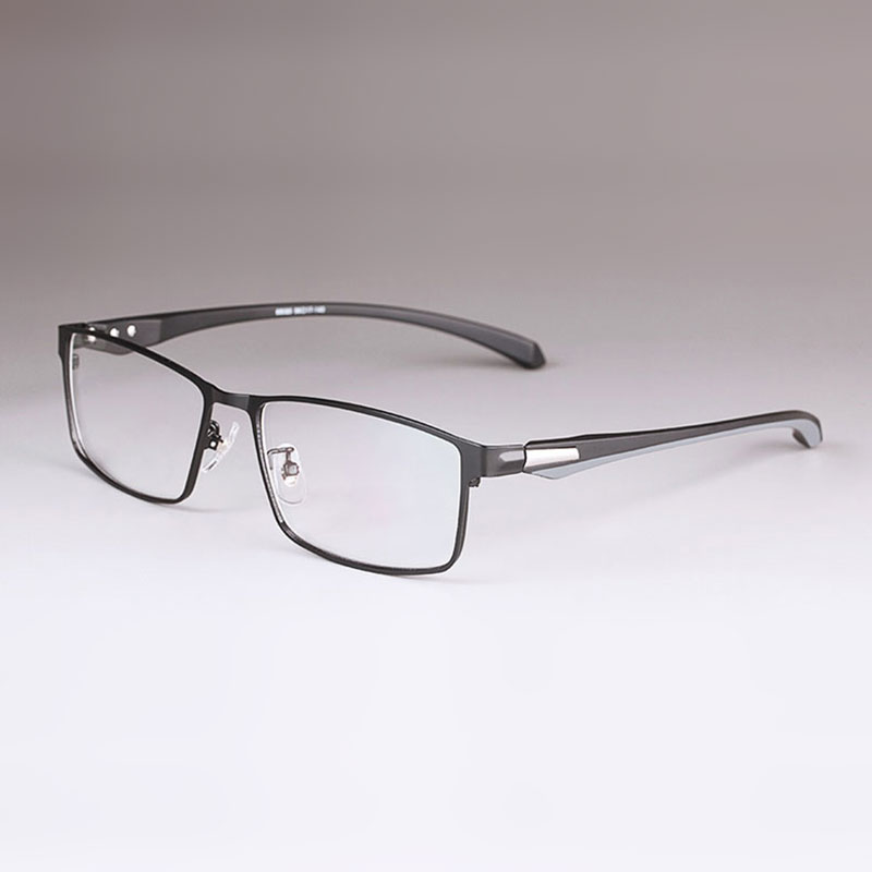 Monture de lunettes en alliage pour hommes, branches flexibles, jambes, matériau en alliage de galvanoplastie IP, bord complet et demi-bord